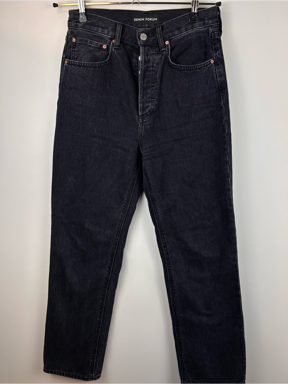 Denim Forum The Joni High Rise Loose Jeans Black Size 26 29L
